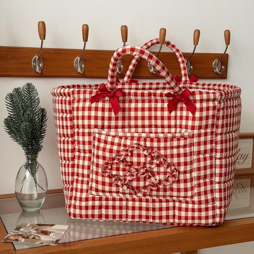 Folding Fabric Storage Basket Handheld Clothes Toys Storage Basket  Laundry Room
