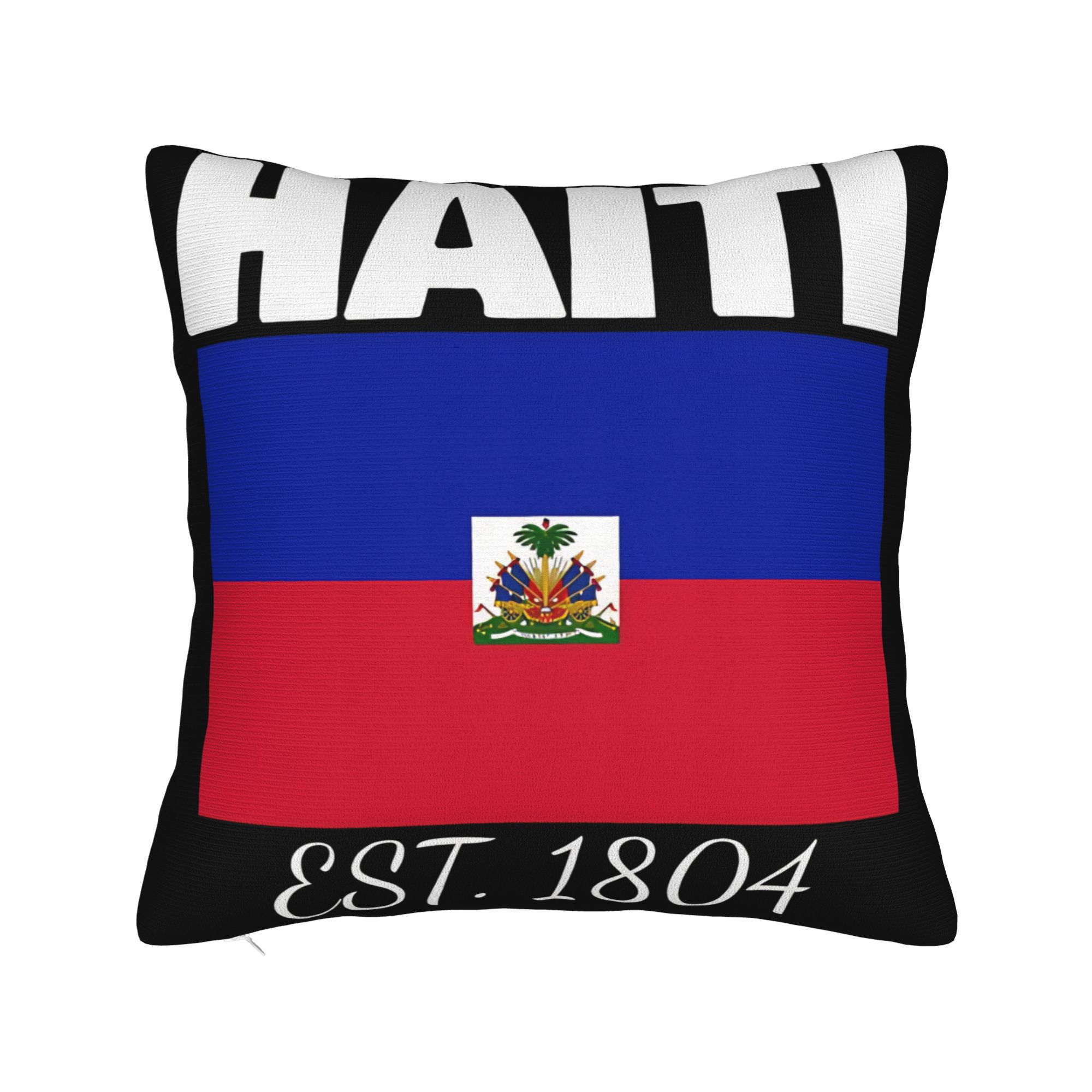 Haitian Princess Haiti Flag Melanin For Black Girls Pillow Cover Cushion Cover Retro Trendy Pillow Case For Sofa Home Decoration 30cmx30cm
