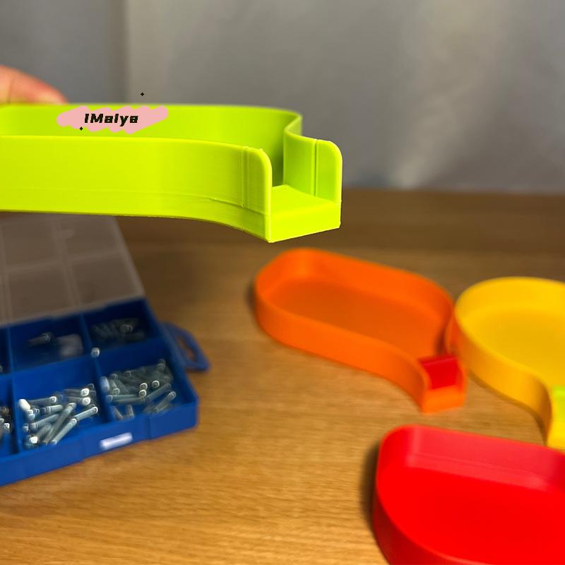 M-Portable Funnel Tray with Barrier Plug Small Items Organization Box Plastic Sorting Tray for Tools - Nut Bead Storage