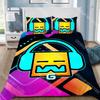 Fashion Hip Hop Angry Geometry Dash Bedding Set Single Twin Full Queen King Size Bed Set Kids Bedroom Duvetcover Sets Bed Sheet