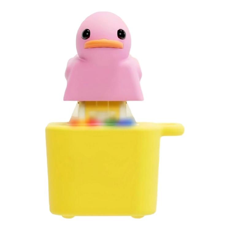 

Quacking ABS Duck Keychain with LED Light Emission And Sound Reaction When Touch Keyboard Clickers розовый