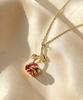 Nouveau Pendentif Simple Fleur de Rose sur Chaîne en Acier Inoxydable - Style Européen & Américain Tendance pour Femmes