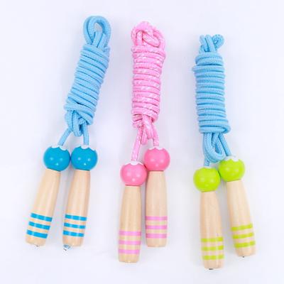 Creative Wood Jump  Wooden Handle Sports Rope Fitness Jump