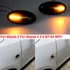 BINGWFPT 2PCS For Mazda 2 For Mazda 3 5 6 BT-50 MPV LED Dynamic Turn Signal Side Marker Light Sequential Blinker Light