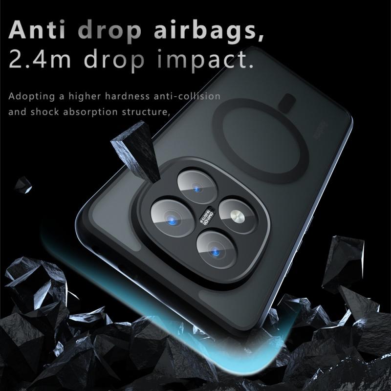 For Xiaomi Redmi Note 13 14 Poco X7 Pro Plus 5G Case Magsafe Drop-proof Built-in Airbag Corner Non-yellowing Material Soft Cover