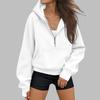 Damen Halbzip Kapuzenpullover Langarm Freizeit Sweatshirt Farbe