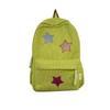 Schoolbag small schoolbag for women, Korean style INS corduroy star pattern, high school student small backpack, large capacity student backpack