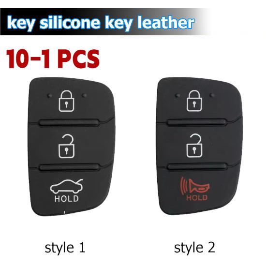 For HYUNDAI i30 i35 iX20 Solaris Verna for Kia RIO K2 K5 3 Button Flip Folding Remote Car Key Case Silicone Pad Replacement Kit