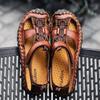 Sandalias de verano para hombre, sandalias de cuero, zapatos casuales, sandalias de playa romanas para hombre, sandalias antideslizantes, zapatos transpirables para exteriores
