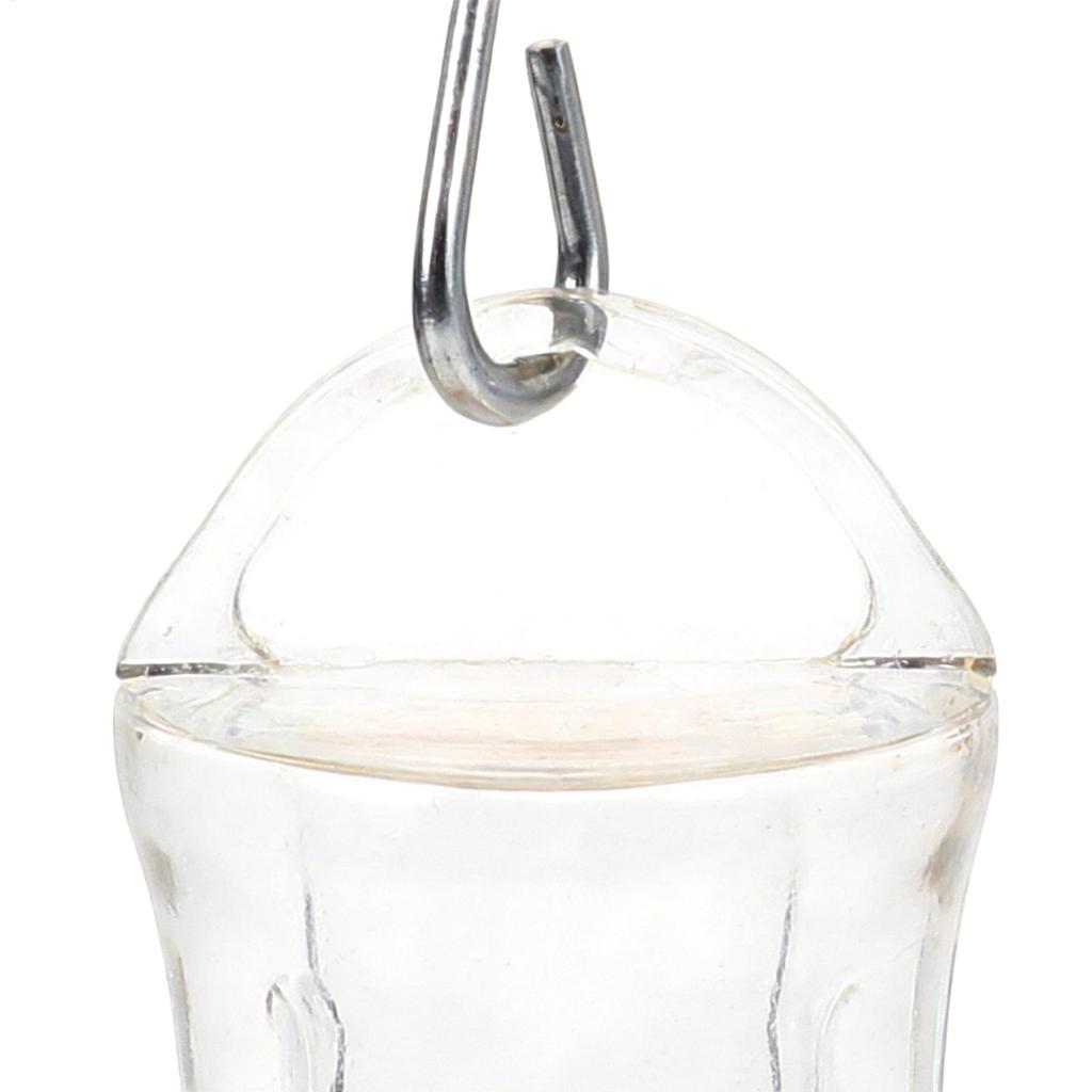 Hummingbird Feeders for Outdoors Transparent Station 4 Piece Ant and Bee Proof Mini Hummingbird Feeder with Stainless Hooks
