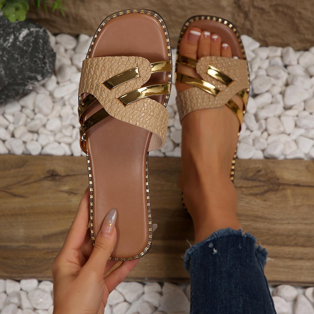 Women s Slippers Summer Style Braided Versatile Casual Sandals Soft Sole Women s Flip Flop Women s Sandals De 36