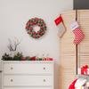 1PC 32CM Artificial Handmade Christmas Red Wreath Fascia Wall Hanging Christmas Window Home Party Photography Decoration Wreaths