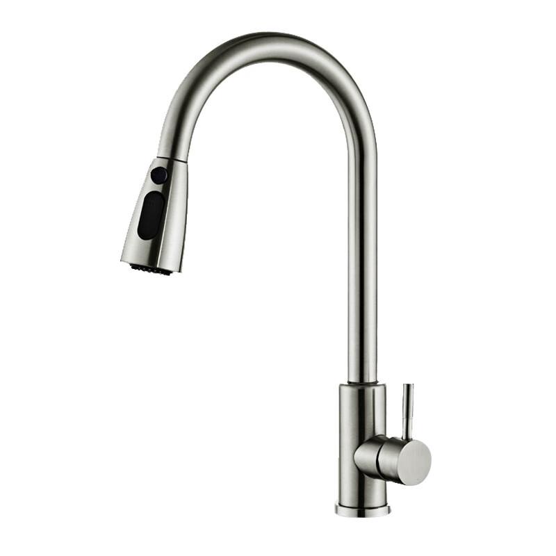 304 Stainless Steel Pull-Out Kitchen Faucet