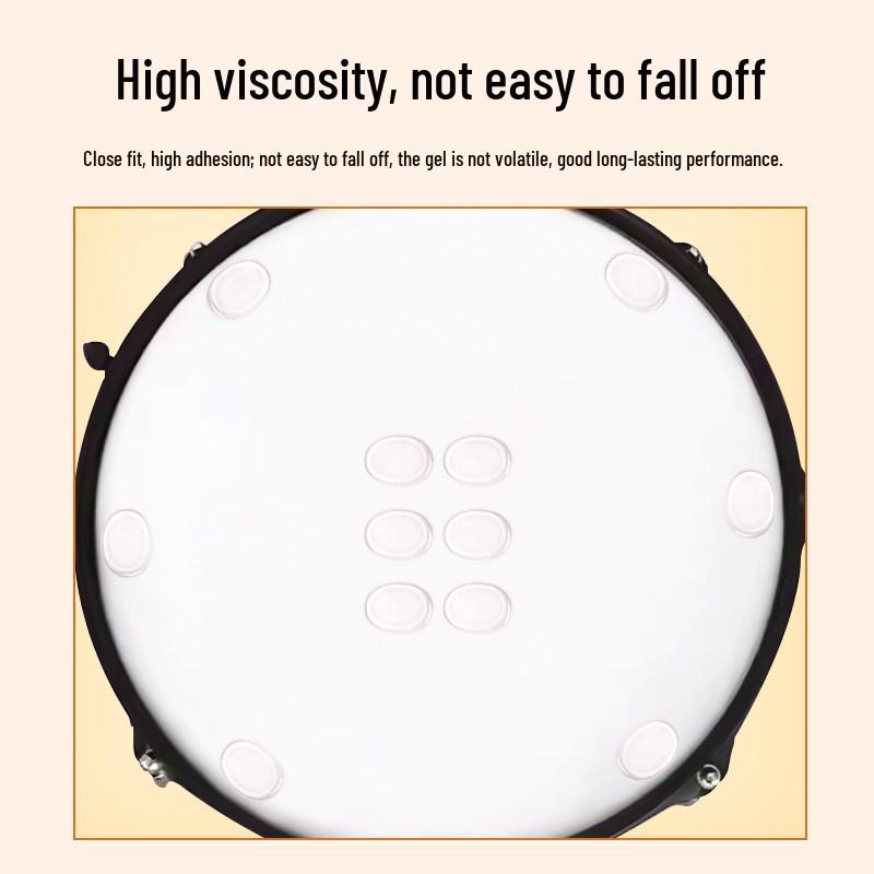 Silicone Bass Drum Vibration Damping Pad - Self-Adhesive, Anti-Slip, and Sound Muting Sticker