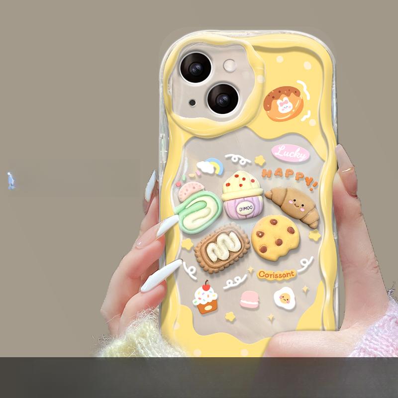 

Милый браслет с куклой-хлебом, подходит для Apple 16, прозрачный чехол для мобильного телефона, силиконовый противоударный для iPhone 15PRO, 14/13 iPhone 6s Plus