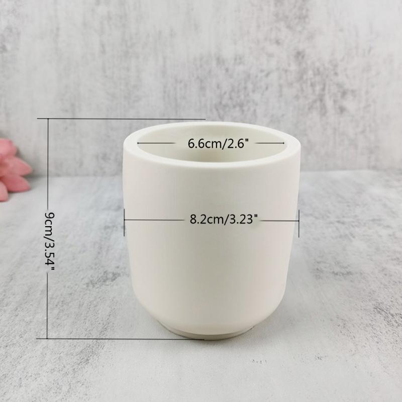 Cylinder Planter Silicone Mold Plaster Flower Pot Mold DIY Candle Cup Resin Mold Flower Vase Epoxy Resin  Casting Mold