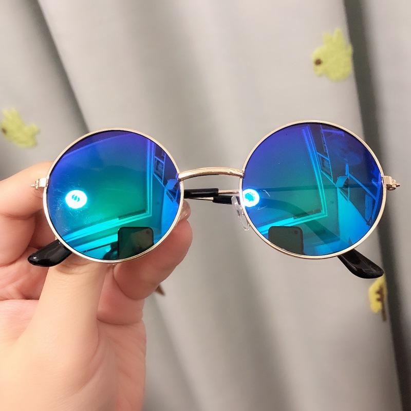 Children Sunglasses Cute Round Frame Children's Sunglasses Anti-uv Eyeglasses for Girl Boy