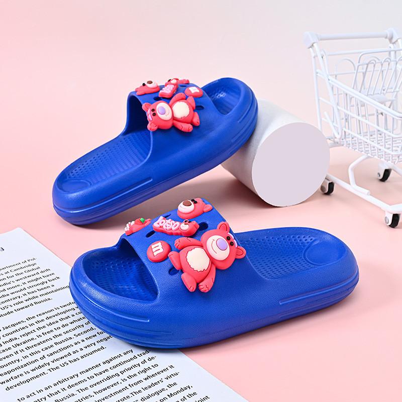 Summer Fun Cartoon Style Eva Clog Slippers For Girls And Boys Indoor Comfort Royal Blue,40-41
