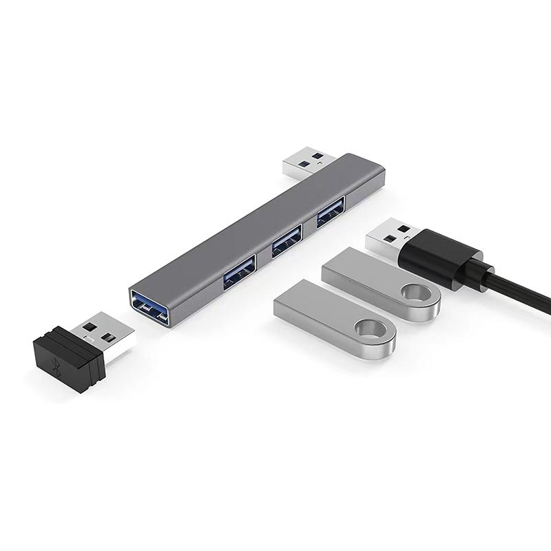 Universell 4 i 1 USB-C Hub 3.0 USB-dokkingstasjon Høyhastighets splitter OTG-adapter for bærbar PC Datamaskintilbehør
