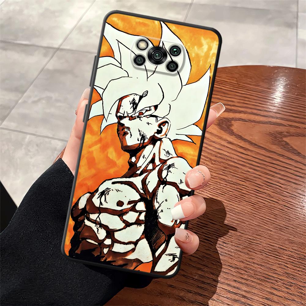 Dragon Ball Goku Cartoon Black Soft Phone Cover Case for Xiaomi Poco F8 M5 C50 M3 M4 M7 Pro C75 C71 C61 F3 F1 X3 X4 X5 X7 Pro