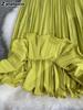 Wavy Edge Pleated Skirt High Waist Slimming Office Wear Versatile Long Dress for Women