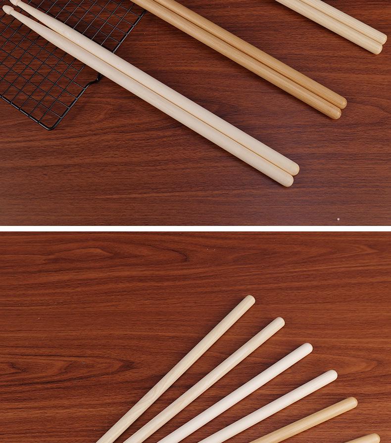 Luminous Colored Maple Wood Drumsticks with Nylon Tips - Beginner Model