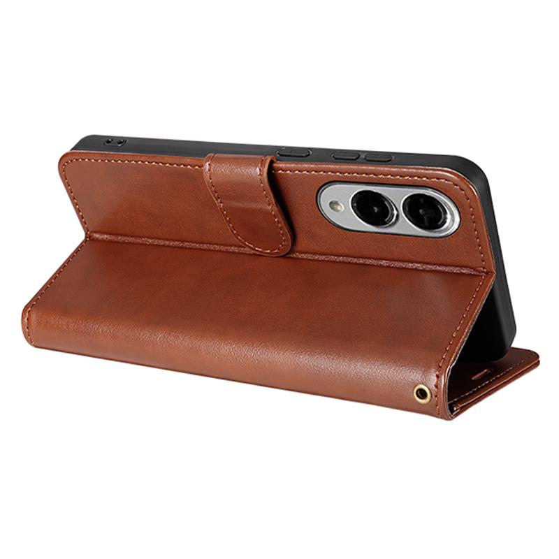 AZNS For Samsung Galaxy S25 Edge Case Anti-Scratch PU Leather Stand Wallet Phone Cover