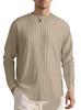 Cotton Linen Blend Crew Neck Sweater For Casual Men Summer