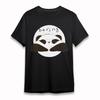 Men's Fashion T-Shirt Lazy Panda Boring Print Tee Short Cotton Oversize Black
