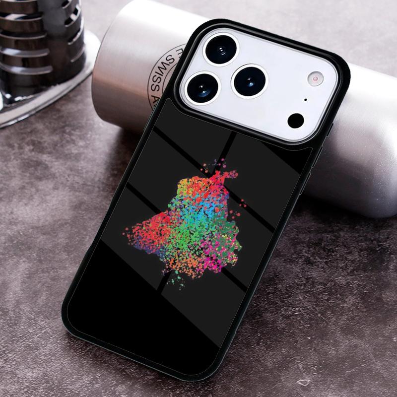 Punjab Map Outline soft Phone Case for iPhone 17 16 15 Pro Max Air 14 13 12 11 Plus Shockproof Capa Cover