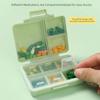 Portable Size Medicine Case Colorful Design Vitamin Container Compact Pill Splitters  Home Storage