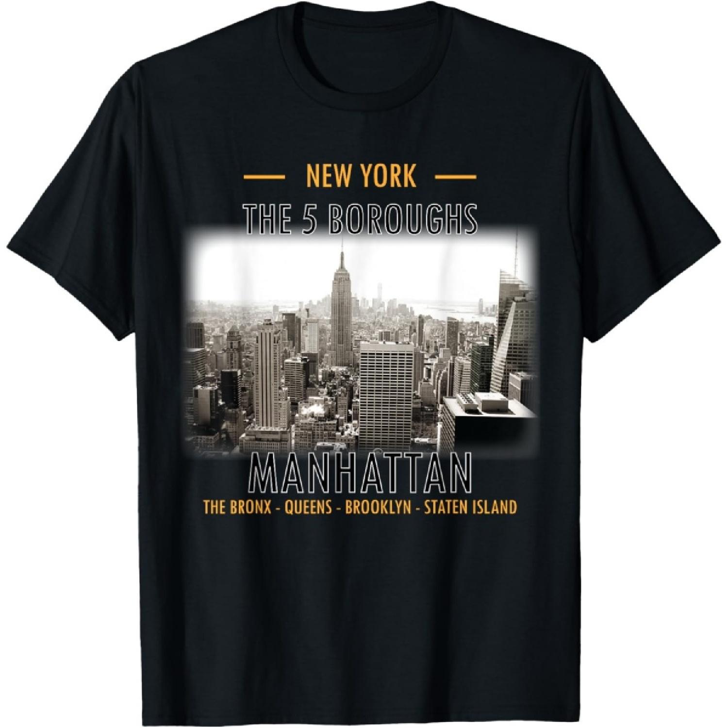 Нью-Йорк 5 районов Манхэттен Бронкс Квинс Статен-Айленд Футболка S