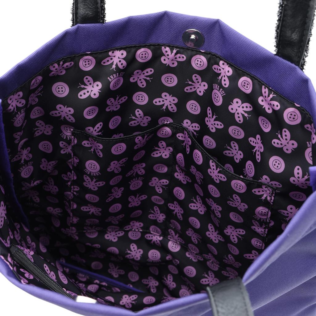 Anna Sui Portable Tail Tote Purple 2 Bag, Women's, 315125-91,