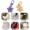 1PC Colorful Romantic Accessory Delicate Flower Sweet Keychain Giftable Backpack Stylish Cherry Blossom Cute 5.5x3cm