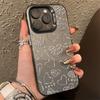 Silver Heart Butterfly Pattern IMD Phone Case For Xiaomi Mi 15 14 13 12 13T 14T Pro 11 Lite 5G NE Poco F6 X5 X6 M6 Pro Cover