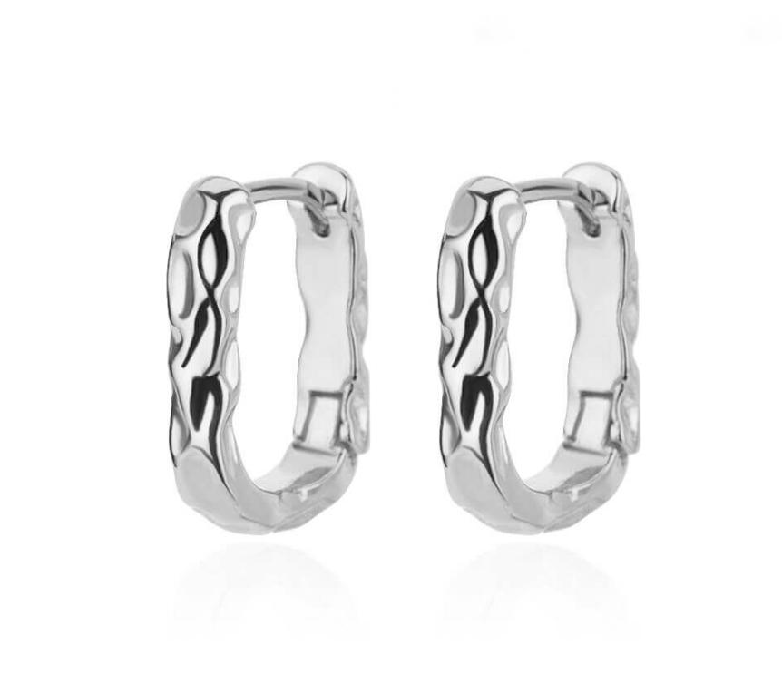 Stainless Steel Irregular Twist Earrings for Women Gold Color Round Hoop Earrings Fashion Jewelry Wedding Gifts