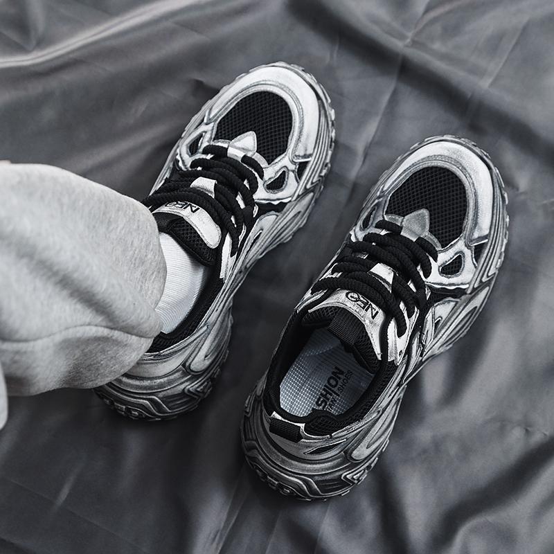New Fashion Men 's Four Seasons Comfortable Thick Sole Shoes Students BoysTrending Soft Sole Breathable Casual Running Sneakers