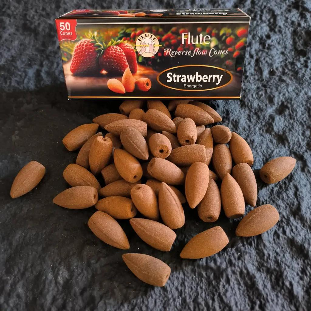 Natural 50pcs/lot Backflow Indian Incense Cones 20 Minutes White Sage Sandalwood Reverse Flow Cones Scents for Home Fragrance