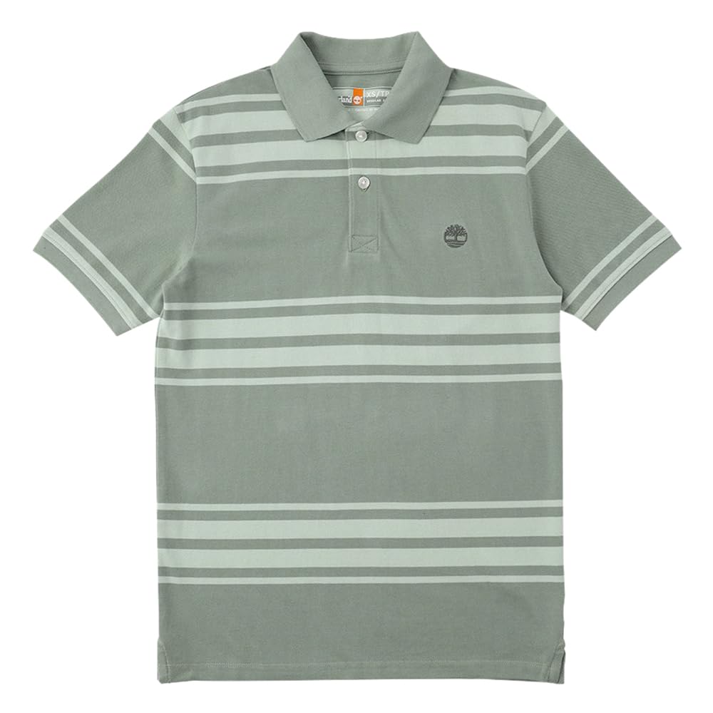 

Timberland Men s Short Sleeve Striped Polo Shirt, Green Bay YD, Size S (TB0A6B3VEOL1)