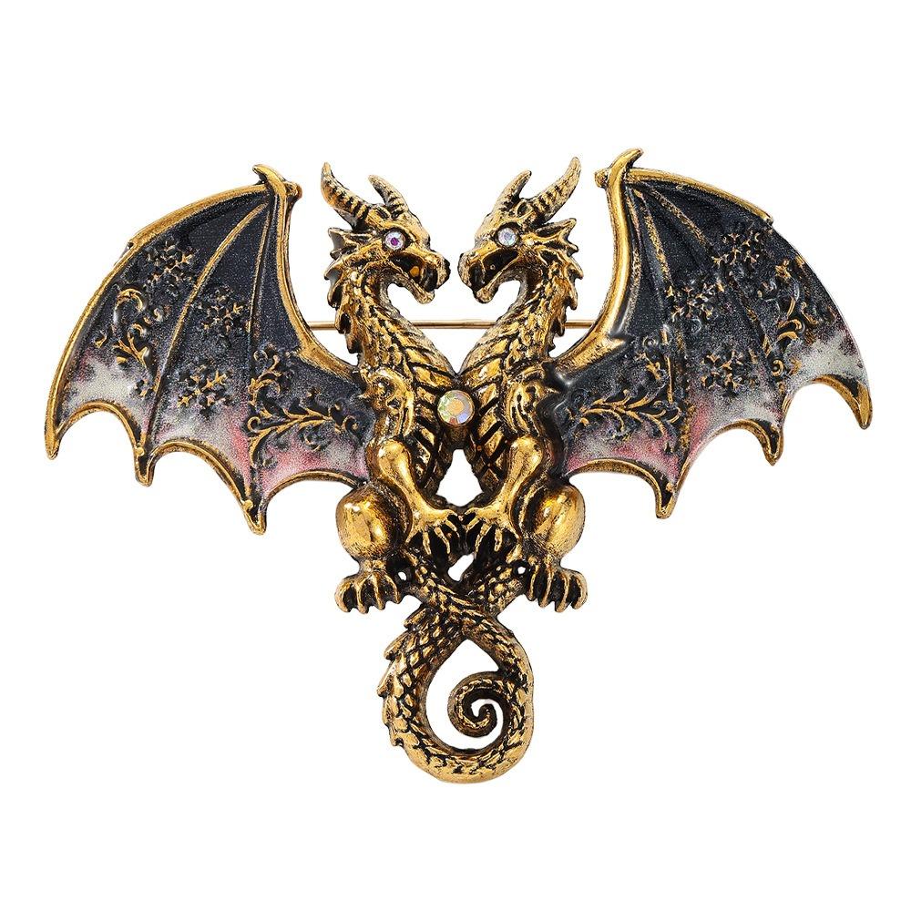 Sparkling Metal Dragon Brooches Novelty Elf Animal Brooch Fashion Brooch Pins  Prom 2