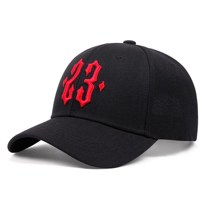 2026 New Fashionable Baseball Hat 23 Embroidered Street Hip Hop Skateboarding Hat Outdoor Leisure Decoration Sunshade Hat Unisex