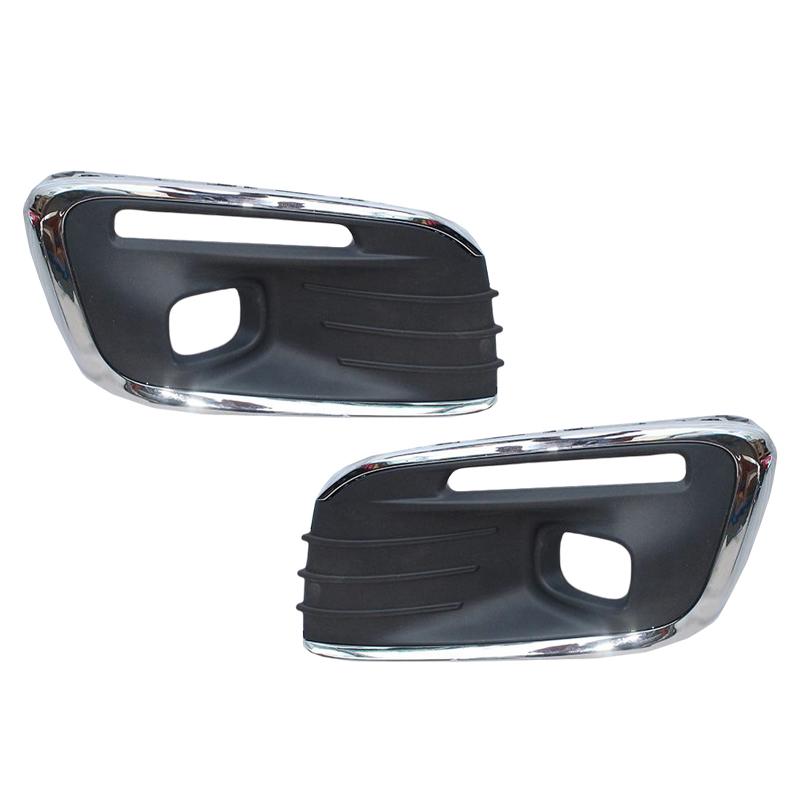 For Citroen Elysee C-Elysee 2017 2018 2019 High Configuration Front Bumper Fog Light Frame Cover Trims Grille Car Accessories