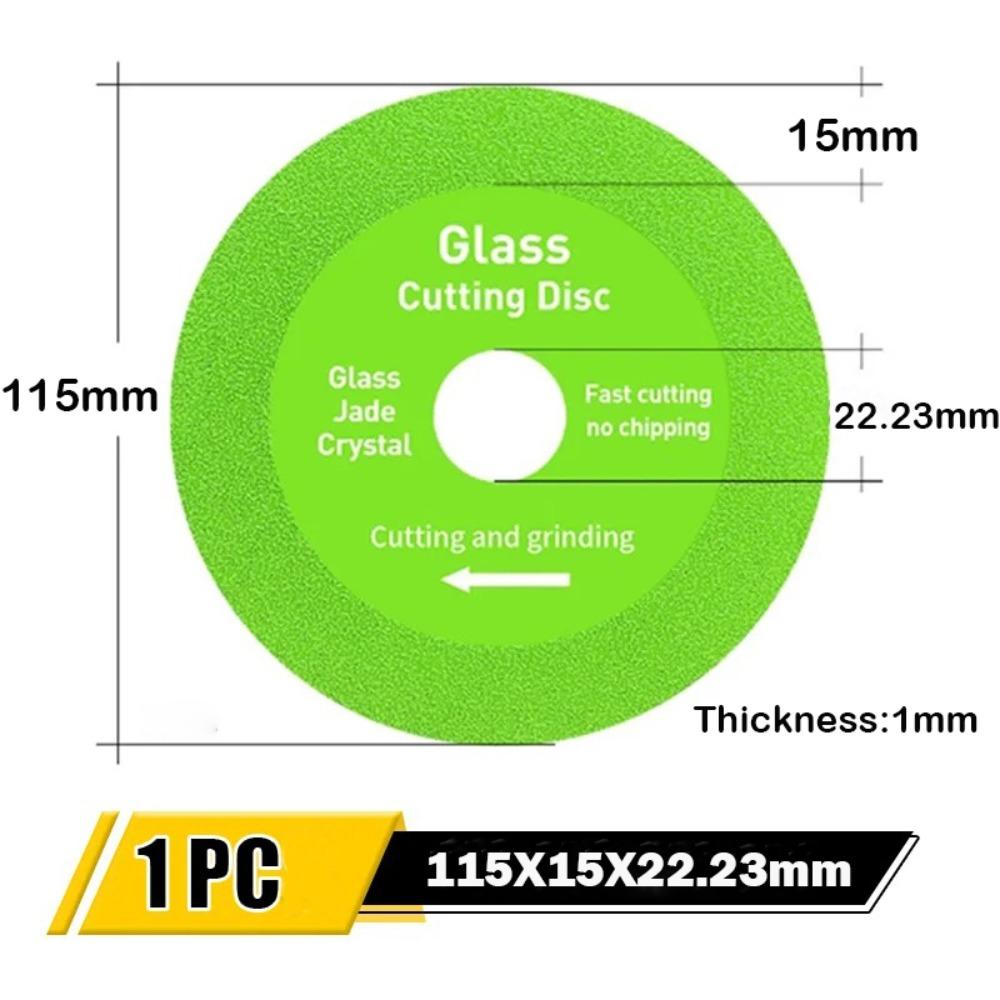 New 100X20X15mm Glass Cutting Disc 115X15X22.23mm Green Diamond Saw High Hardness Angle Grinder Ceramic Tile Jade