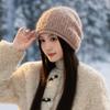 Autumn and Winter Hats, Women's Fashion Rhinestone Stacking Hats, Warm and Cold-proof Casual Knitted Hats, Wool Hats