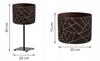 GIA TABLE LAMP, COPPER PATTERN LAMPSHADE