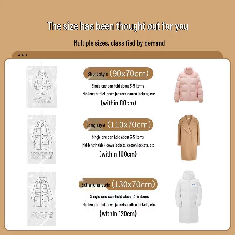 Závěsný vakuový kompresní úložný vak na oblečení a prošívané přikrývky - Černá technologie