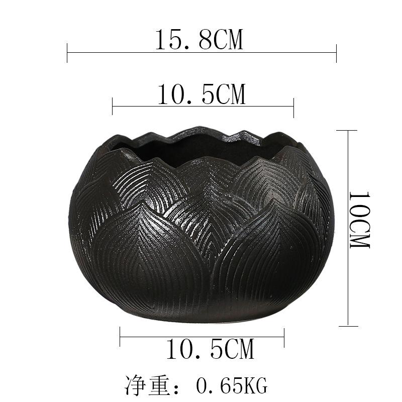 Phalaenopsis Ceramic Flower Pot Retro Creative Flower Pot Green Plant Flower Device Desktop Flower Pot Succulent Simple And Elegant Pot as pictured