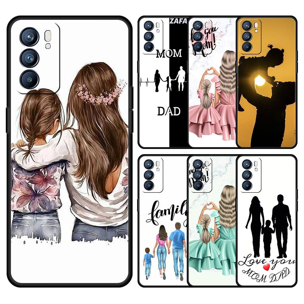 Phone Case For Oppo Reno13 Reno12 Reno11 F Reno10 Pro A54 A53 A95 A76 A74 A57 A98 A80 A79 5G A78 4G Cover Fashion Super Mom Dad