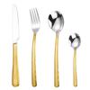 4/8/16Pcs Dinnerware Set 304 Stainless Steel Hammer Pattern Handles Steak Cutlery Fork Spoon Tableware Knives Dishwasher Safe