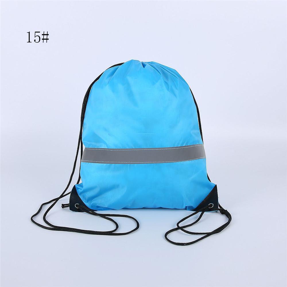 

Pack Drawstring Backpack Bag with Reflective Strip String Backpack Cinch Sacks Bag Bulk for School Yoga Sport Gym Traveling